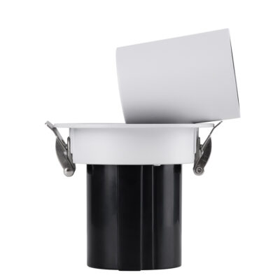 LEDTM® VIRGO-S 60302 Χωνευτό LED Spot Downlight TrimLess Φ9cm 7W 910lm 36° AC 220-240V IP20 Φ9cm x Υ9cm - Στρόγγυλο - Λευκό με Μαύρο Κάτοπτρο - Φυσικό Λευκό 4500K - Bridgelux COB - 5 Years Warranty - Image 9