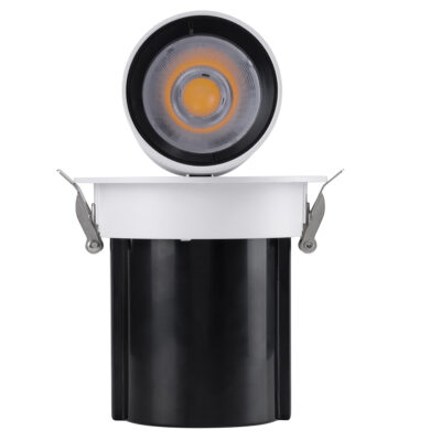 LEDTM® VIRGO-M 60306 Χωνευτό LED Spot Downlight TrimLess Φ11cm 12W 1560lm 36° AC 220-240V IP20 Φ11cm x Υ11.5cm - Στρόγγυλο - Λευκό με Μαύρο Κάτοπτρο - Φυσικό Λευκό 4500K - Bridgelux COB - 5 Years Warranty - Image 12