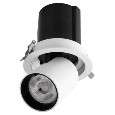 LEDTM® VIRGO-M 60306 Χωνευτό LED Spot Downlight TrimLess Φ11cm 12W 1560lm 36° AC 220-240V IP20 Φ11cm x Υ11.5cm - Στρόγγυλο - Λευκό με Μαύρο Κάτοπτρο - Φυσικό Λευκό 4500K - Bridgelux COB - 5 Years Warranty - Image 3