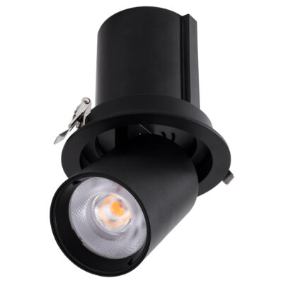 LEDTM® VIRGO-B 60313 Χωνευτό LED Spot Downlight TrimLess Φ13.5cm 20W 2500lm 36° AC 220-240V IP20 Φ13.5cm x Υ14cm - Στρόγγυλο - Μαύρο - Θερμό Λευκό 2700K - Bridgelux COB - 5 Years Warranty - Image 3
