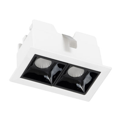 LEDTM® LUMINAR SUPERIOR 60317 Χωνευτό LED Spot Downlight TrimLess 4W 540lm 36° AC 220-240V IP20 Μ7.5 x Π4.3 x Υ4.5cm - Λευκό με Μαύρο Κάτοπτρο - Θερμό Λευκό 2700K - Bridgelux High Lumen Chip Gen2 - TÜV Certified Driver - 5 Years Warranty - Image 3