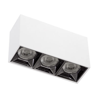 LEDTM® LUMINAR SUPERIOR 60327 Επιφανειακό LED Spot Downlight TrimLess 12W 1620lm 36° AC 220-240V IP20 Μ11.8 x Π4.2 x Υ6.6cm - Λευκό με Κάτοπτρο Χρωμίου - Θερμό Λευκό 2700K - Bridgelux High Lumen Chip Gen2 - TÜV Certified Driver - 5 Years Warranty - Image 3