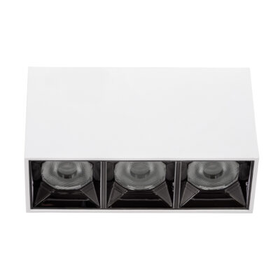 LEDTM® LUMINAR SUPERIOR 60327 Επιφανειακό LED Spot Downlight TrimLess 12W 1620lm 36° AC 220-240V IP20 Μ11.8 x Π4.2 x Υ6.6cm - Λευκό με Κάτοπτρο Χρωμίου - Θερμό Λευκό 2700K - Bridgelux High Lumen Chip Gen2 - TÜV Certified Driver - 5 Years Warranty - Image 4