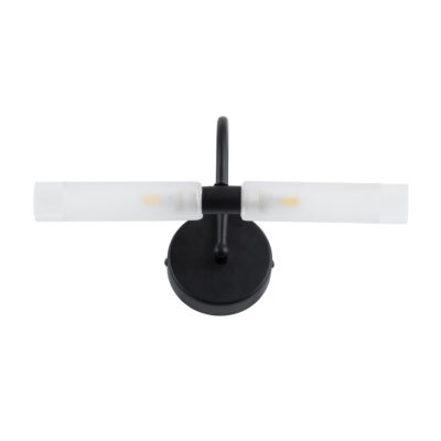 LEDTM® PAOLA 60416 Μοντέρνο Φωτιστικό Τοίχου - Απλίκα Καθρέπτη Μπάνιου - Πίνακα 2 x G9 270° AC 220-240V IP44 Μ31 x Π16 x Υ15cm - Μαύρο - 5 Χρόνια Εγγύηση - Image 4