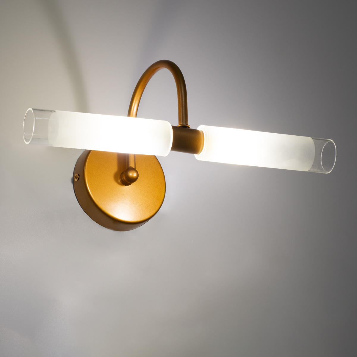 LEDTM® PAOLA 60419 Μοντέρνο Φωτιστικό Τοίχου - Απλίκα Καθρέπτη Μπάνιου με Ντουί 2 x G9 AC 220-240V IP44 - Χάλκινο & Λευκό - Μ31 x Π16 x Υ15cm - Image 9