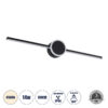 LEDTM® OPAL 60454 Μοντέρνο Φωτιστικό Τοίχου - Απλίκα Καθρέπτη Μπάνιου - Πίνακα LED 14W 1600lm 180° AC 220-240V IP44 Μ60 x Π6 x Υ10cm - Φυσικό Λευκό 4500K - Μαύρο - 3 Χρόνια Εγγύηση