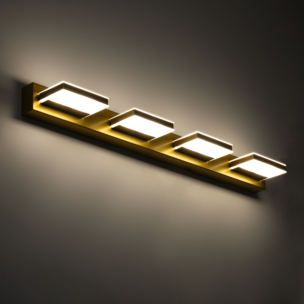 LEDTM® KARLA 60457 Μοντέρνο Φωτιστικό Τοίχου - Απλίκα Καθρέπτη Μπάνιου LED 14W 1600lm 180° AC 220-240V IP44 Φυσικό Λευκό 4500K - Lumileds SMD Chip & TÜV SÜD Driver - Χρυσό - Μ60 x Π9 x Υ5cm - 3 Χρόνια Εγγύηση - Image 10
