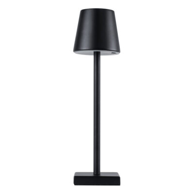 LEDTM® NEGA 60473 Μοντέρνο Επιτραπέζιο Φωτιστικό Πορτατίφ LED 2.2W 154lm 360° DC 5V Επαναφορτιζόμενο με Μπαταρία Li-ion 4000mAh - Διακόπτη Αφής - Θερμό Λευκό 2700K - Dimmable - D10 x H39cm - Μαύρο - 2 Years Warranty - Image 3