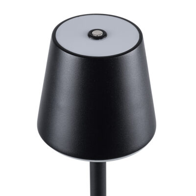 LEDTM® NEGA 60473 Μοντέρνο Επιτραπέζιο Φωτιστικό Πορτατίφ LED 2.2W 154lm 360° DC 5V Επαναφορτιζόμενο με Μπαταρία Li-ion 4000mAh - Διακόπτη Αφής - Θερμό Λευκό 2700K - Dimmable - D10 x H39cm - Μαύρο - 2 Years Warranty - Image 8