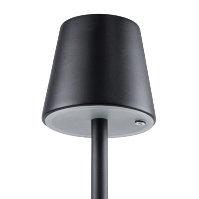 LEDTM® NEGA 60473 Μοντέρνο Επιτραπέζιο Φωτιστικό Πορτατίφ LED 2.2W 154lm 360° DC 5V Επαναφορτιζόμενο με Μπαταρία Li-ion 4000mAh - Διακόπτη Αφής - Θερμό Λευκό 2700K - Dimmable - D10 x H39cm - Μαύρο - 2 Years Warranty - Image 9