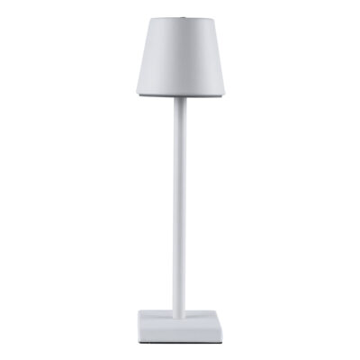 LEDTM® NEGA 60474 Μοντέρνο Επιτραπέζιο Φωτιστικό Πορτατίφ LED 2.2W 154lm 360° DC 5V Επαναφορτιζόμενο με Μπαταρία Li-ion 4000mAh - Διακόπτη Αφής - Θερμό Λευκό 2700K - Dimmable - D10 x H39cm - Λευκό - 2 Years Warranty - Image 6