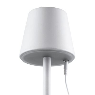 LEDTM® NEGA 60474 Μοντέρνο Επιτραπέζιο Φωτιστικό Πορτατίφ LED 2.2W 154lm 360° DC 5V Επαναφορτιζόμενο με Μπαταρία Li-ion 4000mAh - Διακόπτη Αφής - Θερμό Λευκό 2700K - Dimmable - D10 x H39cm - Λευκό - 2 Years Warranty - Image 10