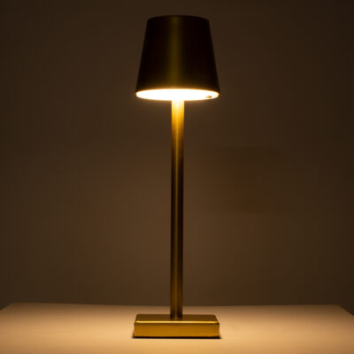 LEDTM® NEGA 60475 Μοντέρνο Επιτραπέζιο Φωτιστικό Πορτατίφ LED 2.2W 154lm 360° DC 5V Επαναφορτιζόμενο με Μπαταρία Li-ion 4000mAh - Διακόπτη Αφής - Θερμό Λευκό 2700K - Dimmable - D10 x H39cm - Χρυσό - 2 Years Warranty - Image 4