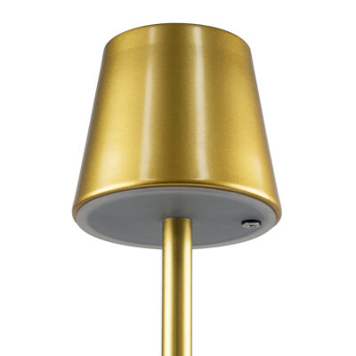 LEDTM® NEGA 60475 Μοντέρνο Επιτραπέζιο Φωτιστικό Πορτατίφ LED 2.2W 154lm 360° DC 5V Επαναφορτιζόμενο με Μπαταρία Li-ion 4000mAh - Διακόπτη Αφής - Θερμό Λευκό 2700K - Dimmable - D10 x H39cm - Χρυσό - 2 Years Warranty - Image 9