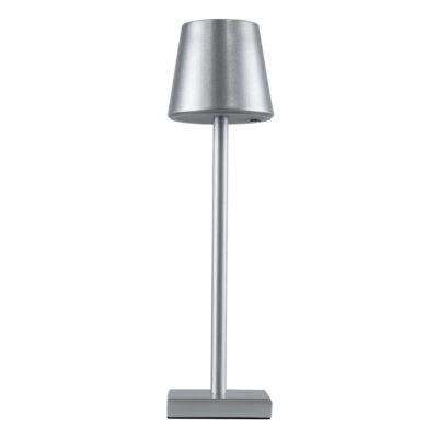 LEDTM® NEGA 60476 Μοντέρνο Επιτραπέζιο Φωτιστικό Πορτατίφ LED 2.2W 154lm 360° DC 5V Επαναφορτιζόμενο με Μπαταρία Li-ion 4000mAh - Διακόπτη Αφής - Θερμό Λευκό 2700K - Dimmable - D10 x H39cm - Ασημί - 2 Years Warranty - Image 3