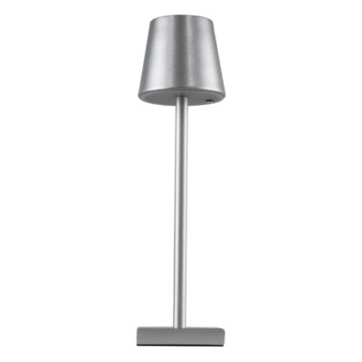 LEDTM® NEGA 60476 Μοντέρνο Επιτραπέζιο Φωτιστικό Πορτατίφ LED 2.2W 154lm 360° DC 5V Επαναφορτιζόμενο με Μπαταρία Li-ion 4000mAh - Διακόπτη Αφής - Θερμό Λευκό 2700K - Dimmable - D10 x H39cm - Ασημί - 2 Years Warranty - Image 5