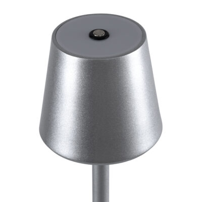 LEDTM® NEGA 60476 Μοντέρνο Επιτραπέζιο Φωτιστικό Πορτατίφ LED 2.2W 154lm 360° DC 5V Επαναφορτιζόμενο με Μπαταρία Li-ion 4000mAh - Διακόπτη Αφής - Θερμό Λευκό 2700K - Dimmable - D10 x H39cm - Ασημί - 2 Years Warranty - Image 8