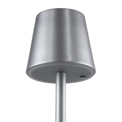 LEDTM® NEGA 60476 Μοντέρνο Επιτραπέζιο Φωτιστικό Πορτατίφ LED 2.2W 154lm 360° DC 5V Επαναφορτιζόμενο με Μπαταρία Li-ion 4000mAh - Διακόπτη Αφής - Θερμό Λευκό 2700K - Dimmable - D10 x H39cm - Ασημί - 2 Years Warranty - Image 9