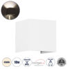 LEDTM® AXIS-S 60563 Φωτιστικό Τοίχου - Απλίκα Αρχιτεκτονικού Φωτισμού Εσωτερικού/Εξωτερικού Χώρου Up & Down LED 10W 1200lm 10 έως 60° AC 220-240V Αδιάβροχο IP65 Μ10 x Π10 x Υ10cm - Φυσικό Λευκό 4500K - Λευκό - Bridgelux Chip - 3 Years Warranty