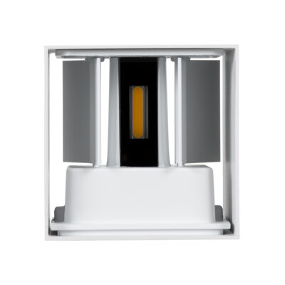 LEDTM® AXIS-S 60563 Φωτιστικό Τοίχου - Απλίκα Αρχιτεκτονικού Φωτισμού Εσωτερικού/Εξωτερικού Χώρου Up & Down LED 10W 1200lm 10 έως 60° AC 220-240V Αδιάβροχο IP65 Μ10 x Π10 x Υ10cm - Φυσικό Λευκό 4500K - Λευκό - Bridgelux Chip - 3 Years Warranty - Image 7