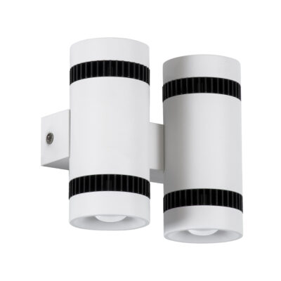 LEDTM® CANNONAL 60578 Φωτιστικό Τοίχου - Απλίκα Αρχιτεκτονικού Φωτισμού Εσωτερικού Χώρου Up & Down LED 20W 2300lm 30° AC 220-240V IP20 Μ12 x Π6.5 x Υ11cm - Θερμό Λευκό 2700K - Λευκό με Μαύρο - Bridgelux Chip - 3 Χρόνια Εγγύηση - Image 3