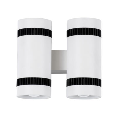 LEDTM® CANNONAL 60578 Φωτιστικό Τοίχου - Απλίκα Αρχιτεκτονικού Φωτισμού Εσωτερικού Χώρου Up & Down LED 20W 2300lm 30° AC 220-240V IP20 Μ12 x Π6.5 x Υ11cm - Θερμό Λευκό 2700K - Λευκό με Μαύρο - Bridgelux Chip - 3 Χρόνια Εγγύηση - Image 4