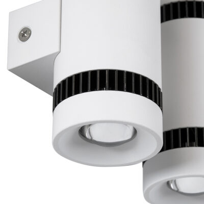 LEDTM® CANNONAL 60578 Φωτιστικό Τοίχου - Απλίκα Αρχιτεκτονικού Φωτισμού Εσωτερικού Χώρου Up & Down LED 20W 2300lm 30° AC 220-240V IP20 Μ12 x Π6.5 x Υ11cm - Θερμό Λευκό 2700K - Λευκό με Μαύρο - Bridgelux Chip - 3 Χρόνια Εγγύηση - Image 7