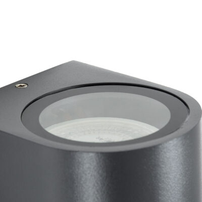 LEDTM® MURANO 60606 Φωτιστικό Τοίχου - Απλίκα Αρχιτεκτονικού Φωτισμού Εξωτερικού Χώρου Up or Down Αλουμινίου με Ντουί 1 x GU10 AC 220-240V Αδιάβροχο IP65 Μ8 x Π8 x Υ7cm - Γκρι Ανθρακί - 5 Years Warranty - Image 7