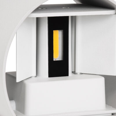 LEDTM® AXIS-R 60635 Φωτιστικό Τοίχου - Απλίκα Αρχιτεκτονικού Φωτισμού Εσωτερικού/Εξωτερικού Χώρου Up & Down LED 10W 1150lm 10 έως 60° AC 220-240V Αδιάβροχο IP65 Μ10 x Π10 x Υ10cm - Θερμό Λευκό 2700K - Λευκό - Bridgelux Chip - 3 Years Warranty - Image 10
