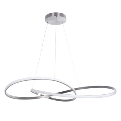 Alternative view of LEDTM® DEXTER 60919 Μοντέρνο Κρεμαστό Φωτιστικό Οροφής LED 120W 13440lm 300° AC 220-240V IP20 Ρυθμιζόμενο Λευκό CCT με Χειριστήριο από 2700K έως 6000K Dimmable - Lumileds SMD Chip - Νίκελ Βούρτσας - Μ103 x Π103 x Υ30cm - 3 Χρόνια Εγγύηση