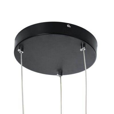 LEDTM® KIBOO-TRIO 60931 Κρεμαστό Φωτιστικό Οροφής Design LED CCT 90W 10350lm 360° AC 220-240V - Εναλλαγή Φωτισμού μέσω Τηλεχειριστηρίου All In One Ψυχρό 6000k+Φυσικό 4500k+Θερμό 2700k Dimmable Μ60 x Π60 x Υ80cm - Μαύρο - 3 Years Warranty - Image 7