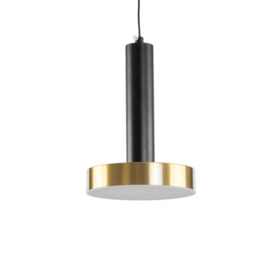 LEDTM® ZANE 60933 Κρεμαστό Φωτιστικό Design LED CCT 18W 2016lm 120° AC 220-240V IP20 - Εναλλαγή Φωτισμού μέσω Τηλεχειριστηρίου All In One Ψυχρό 6000k+Φυσικό 4500k+Θερμό 2700k Dimmable - Φ15 x Υ20cm - Μαύρο & Χρυσό - 3 Χρόνια Εγγύηση - Image 3