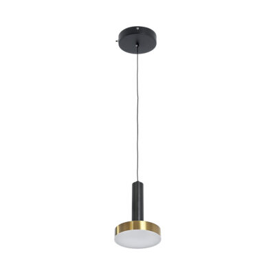 LEDTM® ZANE 60933 Κρεμαστό Φωτιστικό Design LED CCT 18W 2016lm 120° AC 220-240V IP20 - Εναλλαγή Φωτισμού μέσω Τηλεχειριστηρίου All In One Ψυχρό 6000k+Φυσικό 4500k+Θερμό 2700k Dimmable - Φ15 x Υ20cm - Μαύρο & Χρυσό - 3 Χρόνια Εγγύηση - Image 5