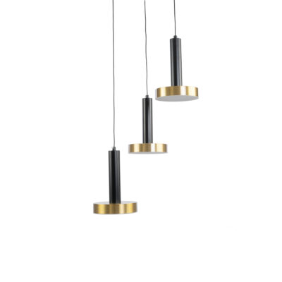LEDTM® ZANE 60934 Κρεμαστό Φωτιστικό Design LED CCT 54W 6048lm 120° AC 220-240V IP20 - Εναλλαγή Φωτισμού μέσω Τηλεχειριστηρίου All In One Ψυχρό 6000k+Φυσικό 4500k+Θερμό 2700k Dimmable - Φ40 x Υ20cm - Μαύρο & Χρυσό - 3 Χρόνια Εγγύηση - Image 3