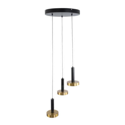 LEDTM® ZANE 60934 Κρεμαστό Φωτιστικό Design LED CCT 54W 6048lm 120° AC 220-240V IP20 - Εναλλαγή Φωτισμού μέσω Τηλεχειριστηρίου All In One Ψυχρό 6000k+Φυσικό 4500k+Θερμό 2700k Dimmable - Φ40 x Υ20cm - Μαύρο & Χρυσό - 3 Χρόνια Εγγύηση - Image 6