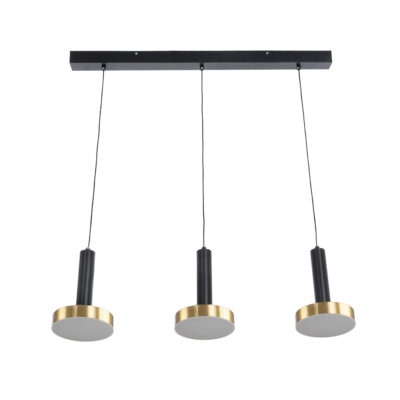 LEDTM® ZANE 60936 Κρεμαστό Φωτιστικό Design LED CCT 54W 6048lm 120° AC 220-240V IP20 - Εναλλαγή Φωτισμού μέσω Τηλεχειριστηρίου All In One Ψυχρό 6000k+Φυσικό 4500k+Θερμό 2700k Dimmable - Μ80 x Π15 x Υ20cm - Μαύρο & Χρυσό - 3 Χρόνια Εγγύηση - Image 5