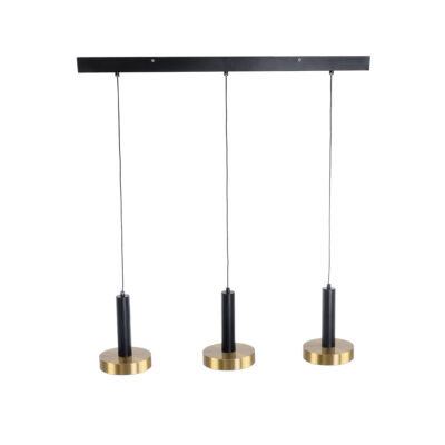 LEDTM® ZANE 60936 Κρεμαστό Φωτιστικό Design LED CCT 54W 6048lm 120° AC 220-240V IP20 - Εναλλαγή Φωτισμού μέσω Τηλεχειριστηρίου All In One Ψυχρό 6000k+Φυσικό 4500k+Θερμό 2700k Dimmable - Μ80 x Π15 x Υ20cm - Μαύρο & Χρυσό - 3 Χρόνια Εγγύηση - Image 6