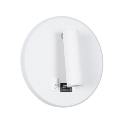 Alternative view of LEDTM® LADY-R 60939 Μοντέρνο Φωτιστικό Τοίχου - Απλίκα Ξενοδοχείου Reading Light με Φορτιστή USB 3A LED 6W 600lm 36° & 360° AC 220-240V IP20 Φυσικό Λευκό 4500K - Bridgelux COB & TÜV SÜD Driver - Λευκό Ματ - Μ15 x Π15 x Υ17cm - 3 Χρόνια Εγγύηση