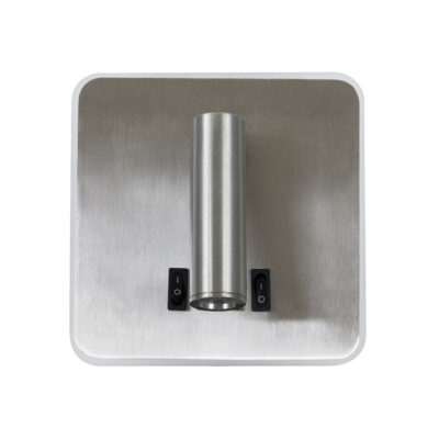 LEDTM® LADY-S 60945 Μοντέρνο Φωτιστικό Τοίχου - Απλίκα Ξενοδοχείου Bed Side LED 6W 600lm 36° & 360° AC 220-240V - Reading Light & Κρυφός Φωτισμός - Φορτιστής USB 3A - Μ15 x Π15 x Υ7cm - Φυσικό Λευκό 4500K - Νίκελ Βούρτσας- 3 Χρόνια Εγγύηση - Image 3