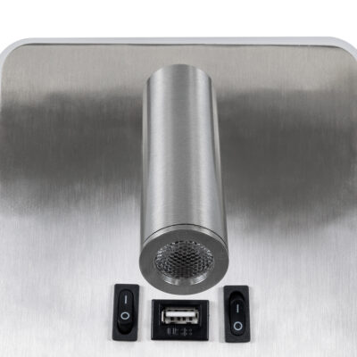 LEDTM® LADY-S 60945 Μοντέρνο Φωτιστικό Τοίχου - Απλίκα Ξενοδοχείου Bed Side LED 6W 600lm 36° & 360° AC 220-240V - Reading Light & Κρυφός Φωτισμός - Φορτιστής USB 3A - Μ15 x Π15 x Υ7cm - Φυσικό Λευκό 4500K - Νίκελ Βούρτσας- 3 Χρόνια Εγγύηση - Image 6