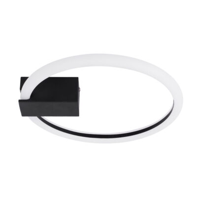 LEDTM® CINDERELLA 60976 Φωτιστικό Οροφής Δαχτυλίδι-Κύκλος LED CCT 16W 1792lm 360° AC 220-240V - Εναλλαγή Φωτισμού μέσω Διακόπτη On/Off All In One Ψυχρό 6000k+Φυσικό 4500k+Θερμό 2700k Φ28cm - Μαύρο - 3 Years Warranty - Image 5