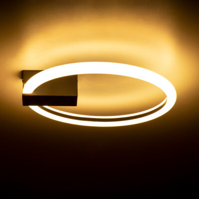 LEDTM® CINDERELLA 60976 Φωτιστικό Οροφής Δαχτυλίδι-Κύκλος LED CCT 16W 1792lm 360° AC 220-240V - Εναλλαγή Φωτισμού μέσω Διακόπτη On/Off All In One Ψυχρό 6000k+Φυσικό 4500k+Θερμό 2700k Φ28cm - Μαύρο - 3 Years Warranty - Image 8