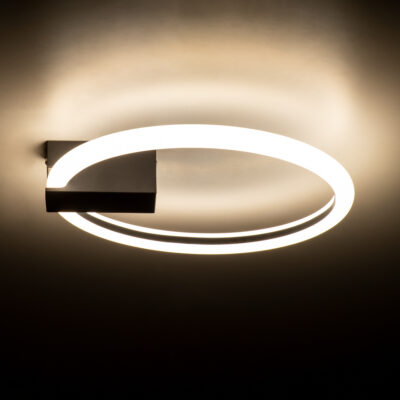 LEDTM® CINDERELLA 60976 Φωτιστικό Οροφής Δαχτυλίδι-Κύκλος LED CCT 16W 1792lm 360° AC 220-240V - Εναλλαγή Φωτισμού μέσω Διακόπτη On/Off All In One Ψυχρό 6000k+Φυσικό 4500k+Θερμό 2700k Φ28cm - Μαύρο - 3 Years Warranty - Image 9