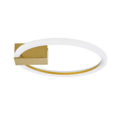 LEDTM® CINDERELLA 60978 Φωτιστικό Οροφής Δαχτυλίδι-Κύκλος LED CCT 16W 1792lm 360° AC 220-240V - Εναλλαγή Φωτισμού μέσω Διακόπτη On/Off All In One Ψυχρό 6000k+Φυσικό 4500k+Θερμό 2700k Φ28cm - Χρυσό Βούρτσας - 3 Years Warranty - Image 3
