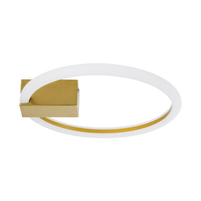 LEDTM® CINDERELLA 60978 Φωτιστικό Οροφής Δαχτυλίδι-Κύκλος LED CCT 16W 1792lm 360° AC 220-240V - Εναλλαγή Φωτισμού μέσω Διακόπτη On/Off All In One Ψυχρό 6000k+Φυσικό 4500k+Θερμό 2700k Φ28cm - Χρυσό Βούρτσας - 3 Years Warranty - Image 5