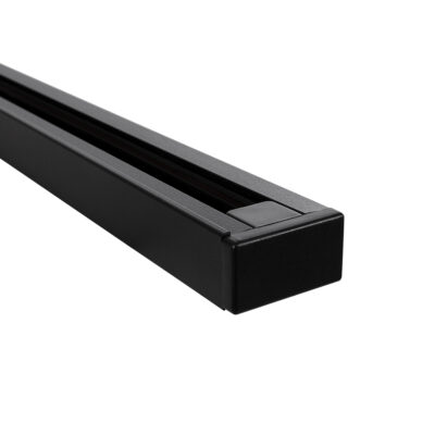 LEDTM® EUROTRACK-1PH 60984-3M Μονοφασική Ράγα 2 Καλωδίων 1L+1N για Σύστημα Ράγας Eurotrack-1PH AC 220-240V IP20 - Μαύρο Ματ - Μ300 x Π3.6 x Υ2cm - Image 4