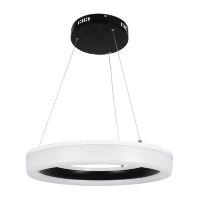 LEDTM® ARIANA 61037 Κρεμαστή Πλαφονιέρα Οροφής Κύκλος LED CCT 55W 6376lm 120° AC 220-240V - Εναλλαγή Φωτισμού μέσω Τηλεχειριστηρίου All In One Ψυχρό Λευκό 6000k+Φυσικό Λευκό 4500k+Θερμό Λευκό 2700k Dimmable Φ48cm - Μαύρο - 3 Years Warranty - Image 4