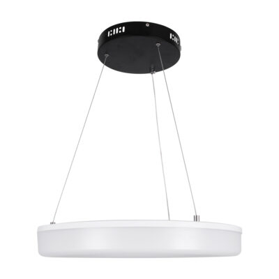 LEDTM® ARIANA 61037 Κρεμαστή Πλαφονιέρα Οροφής Κύκλος LED CCT 55W 6376lm 120° AC 220-240V - Εναλλαγή Φωτισμού μέσω Τηλεχειριστηρίου All In One Ψυχρό Λευκό 6000k+Φυσικό Λευκό 4500k+Θερμό Λευκό 2700k Dimmable Φ48cm - Μαύρο - 3 Years Warranty - Image 5