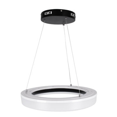 LEDTM® ARIANA 61037 Κρεμαστή Πλαφονιέρα Οροφής Κύκλος LED CCT 55W 6376lm 120° AC 220-240V - Εναλλαγή Φωτισμού μέσω Τηλεχειριστηρίου All In One Ψυχρό Λευκό 6000k+Φυσικό Λευκό 4500k+Θερμό Λευκό 2700k Dimmable Φ48cm - Μαύρο - 3 Years Warranty - Image 6