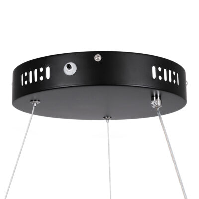 LEDTM® ARIANA 61037 Κρεμαστή Πλαφονιέρα Οροφής Κύκλος LED CCT 55W 6376lm 120° AC 220-240V - Εναλλαγή Φωτισμού μέσω Τηλεχειριστηρίου All In One Ψυχρό Λευκό 6000k+Φυσικό Λευκό 4500k+Θερμό Λευκό 2700k Dimmable Φ48cm - Μαύρο - 3 Years Warranty - Image 9